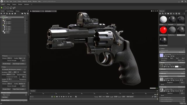 1. Revolver Tutorial - Portfolio ready renders in Marmoset Toolbag 4