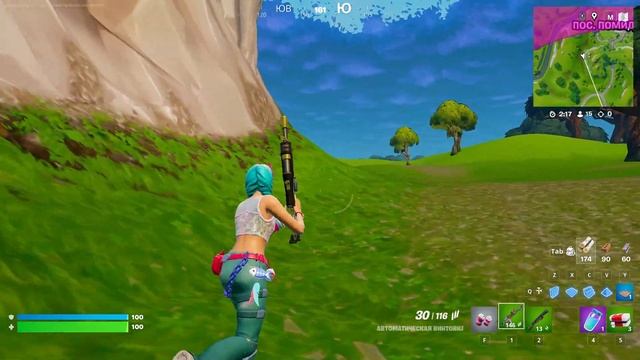 Fortnite пытаюсь добить топ 1