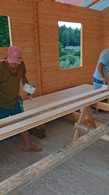 Подготовка имитации бруса