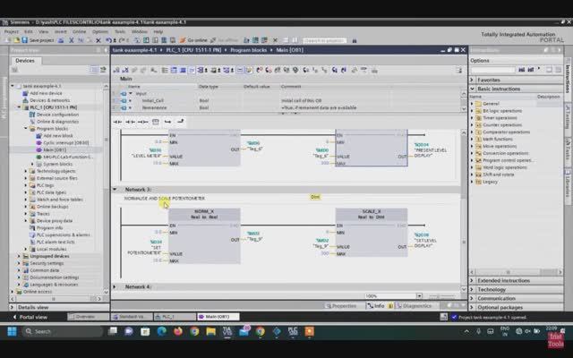 011_Контроль уровня в резервуаре с помощью ПИД-регулятора — ПЛК и FactoryIO