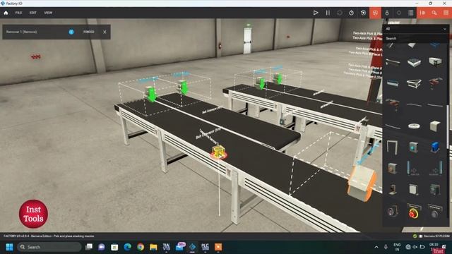 021_Учебное пособие по Pick and Place Robot Factory IO — видео по программированию