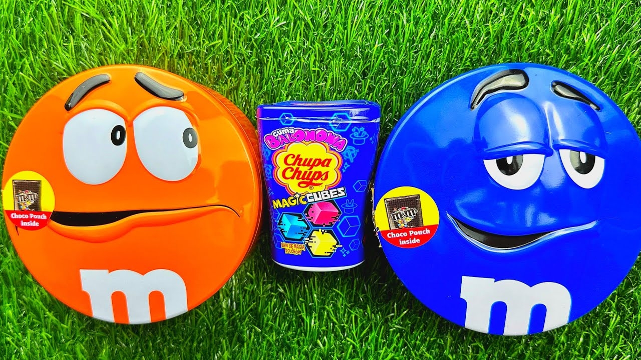 [АСМР] Распаковка и смешивание радужных конфет в банках M&M'S