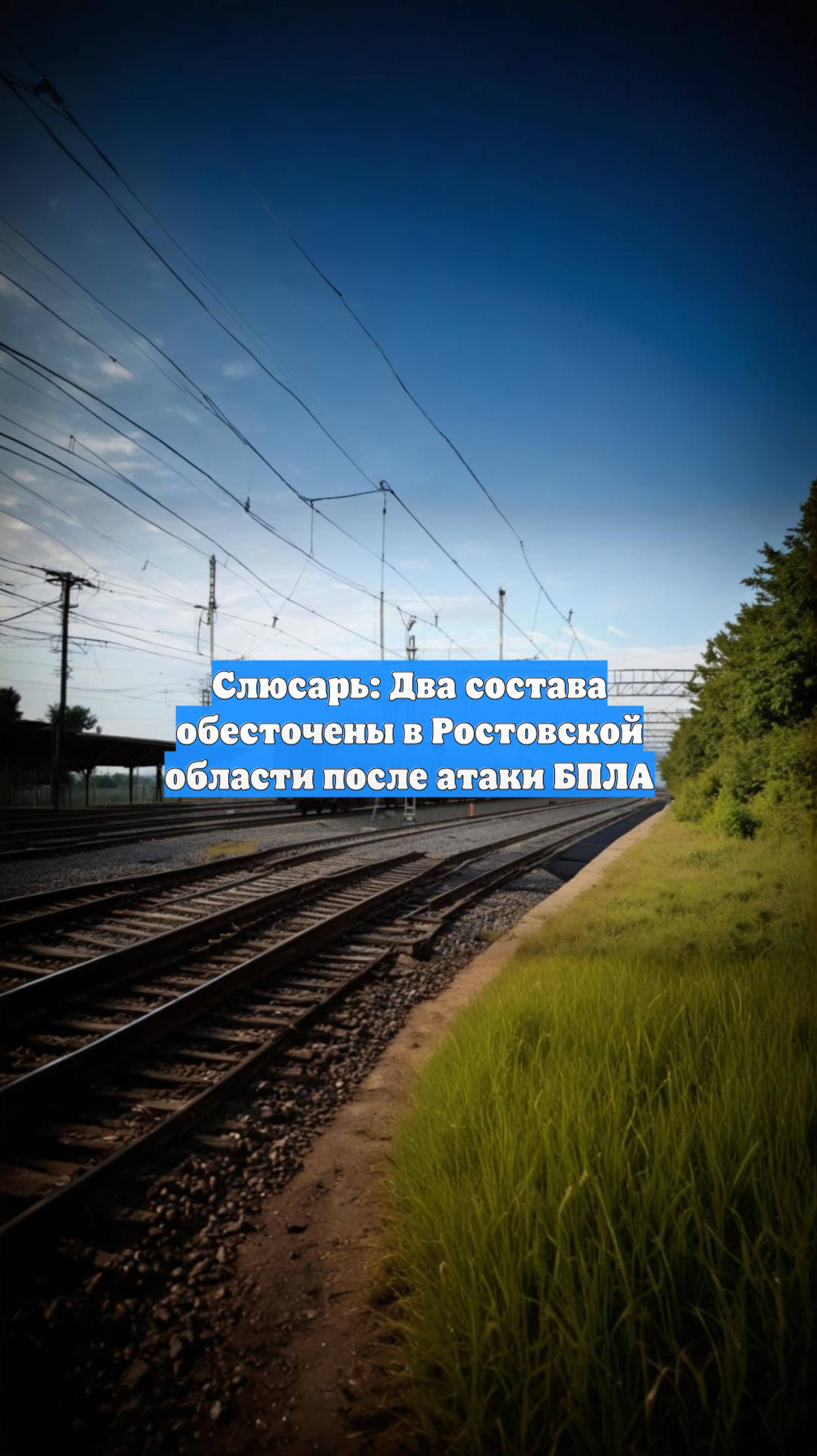 Слюсарь: Два состава обесточены в Ростовской области после атаки БПЛА