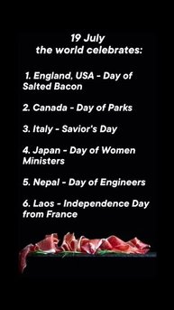 19 July the world celebrates #holiday #happy #popular #July