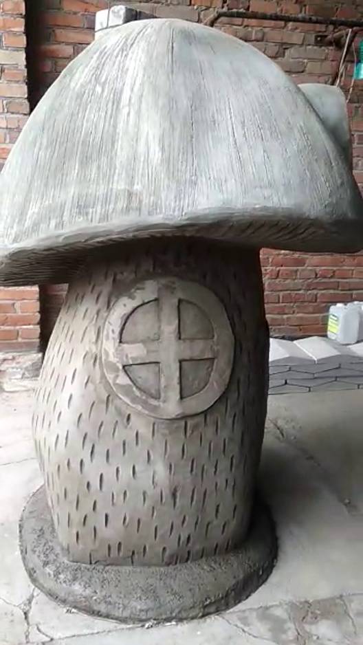 скульптура гриба из арт бетона эскизы грибов мастерская Влада Елоева