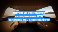 Интерьер роскошного внедорожника BYD Yangwang U8L сняли на фото