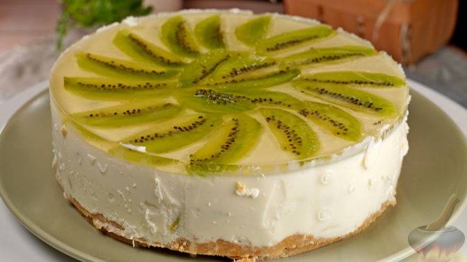 Без выпечки, но с любовью. ТВОРОЖНЫЙ ТОРТ С ПЕЧЕНЬЕМ И КИВИ