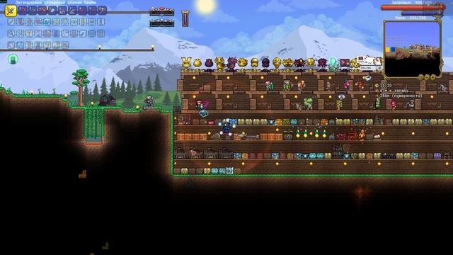 Залутал домик деда мороза и бью Улей Перфораторов. (Скримеры). Terraria Все предметы №39