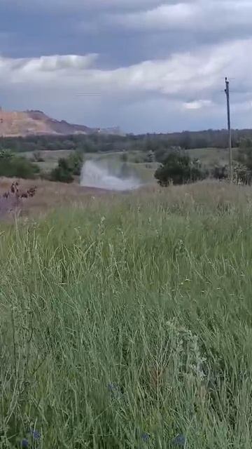 Фонтан возле Тепличного ставка в Будённовском районе Донецка