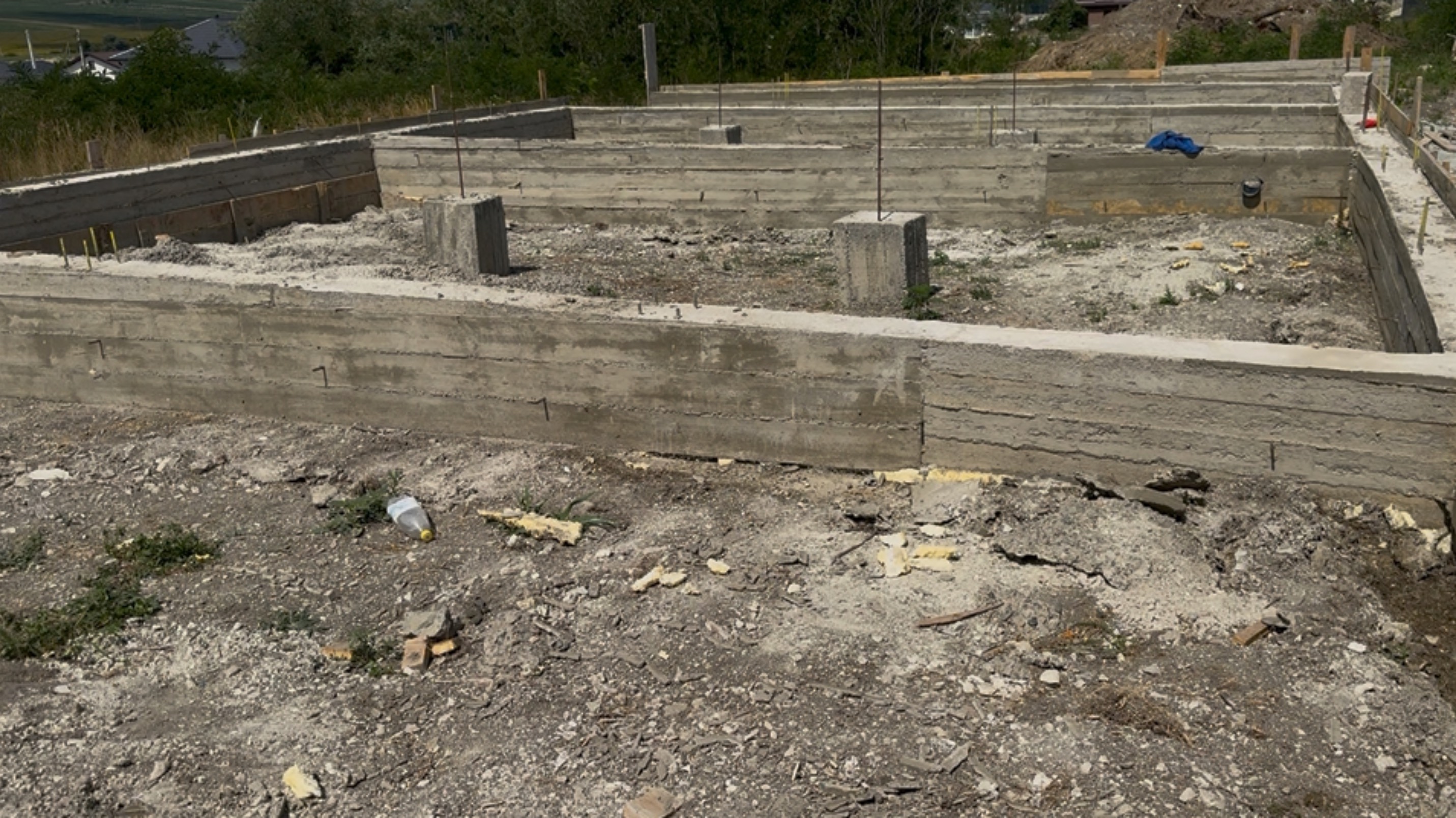 Лента фундамента готова.