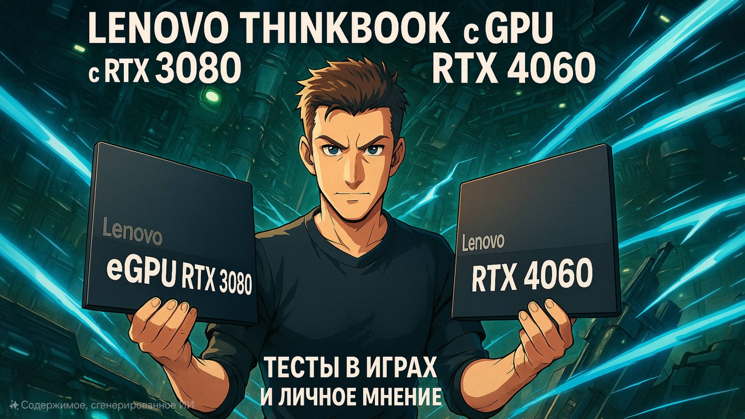 Lenovo ThinkBook с eGPU RTX 3080 VS ноутбук с RTX 4060 — кто мощнее?