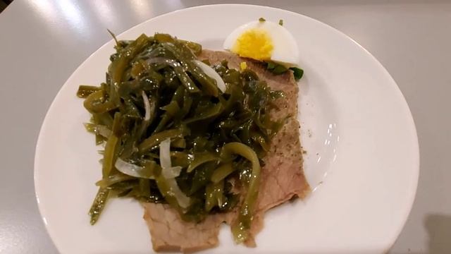 Морская капуста, яйцо и мясо (1)
