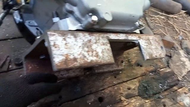 Самодельный минитрактор классика. Двигатель, задний кардан.