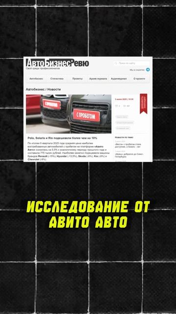 На 12-13% упали средние цены авто с пробегом на Авито Авто за год