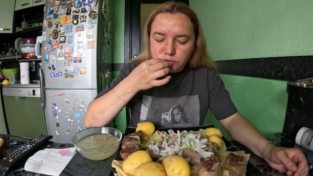 Бешбармак. Мукбанг. Домашняя еда.