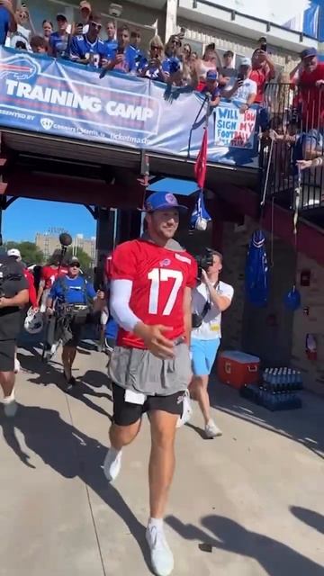 Josh Allen made it to training camp (via @buffalobills)