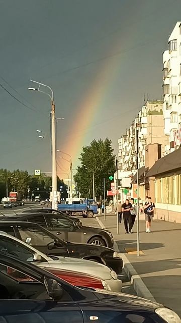 Огромная радуга в Челябинске 24 июля 2025 год. #радуга #тучи #челябинск