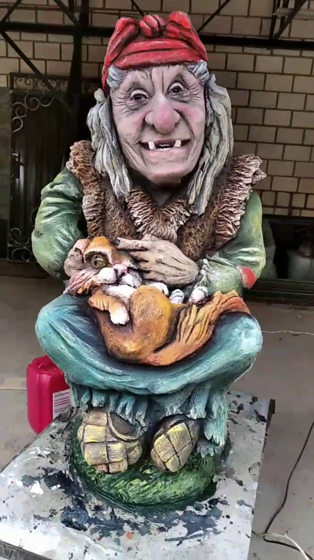 Скульптура бабы яги эскизы мастер Наталья Гонт.