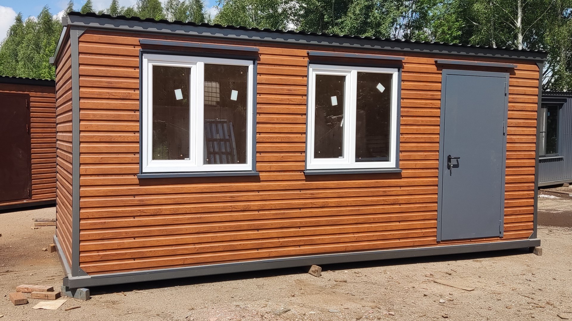 Дачный домик блок контейнер вагончик металлический бытовка Люкс 6 метровый