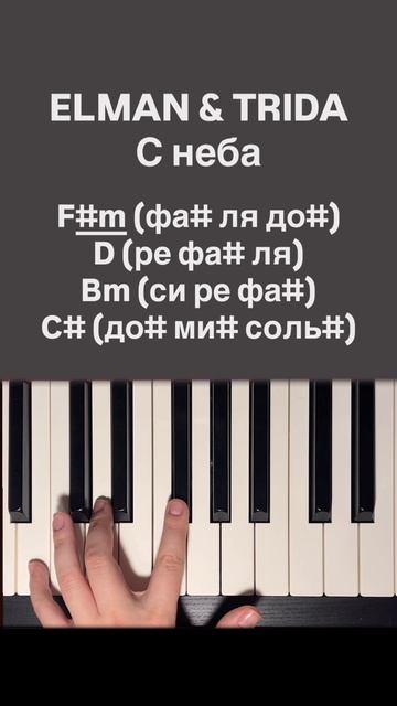 Как сыграть ELMAN & TRIDA - С Неба (piano Tutorial) с нуля - левая рука #piano #music #снеба