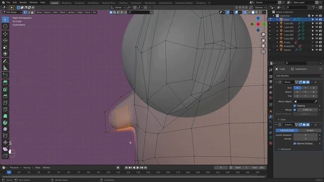 06 Modeling The Eyes, Nose And The Ears