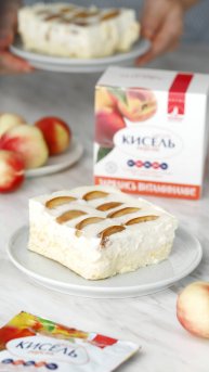 Двуслойная творожная запеканка с киселем Джели +