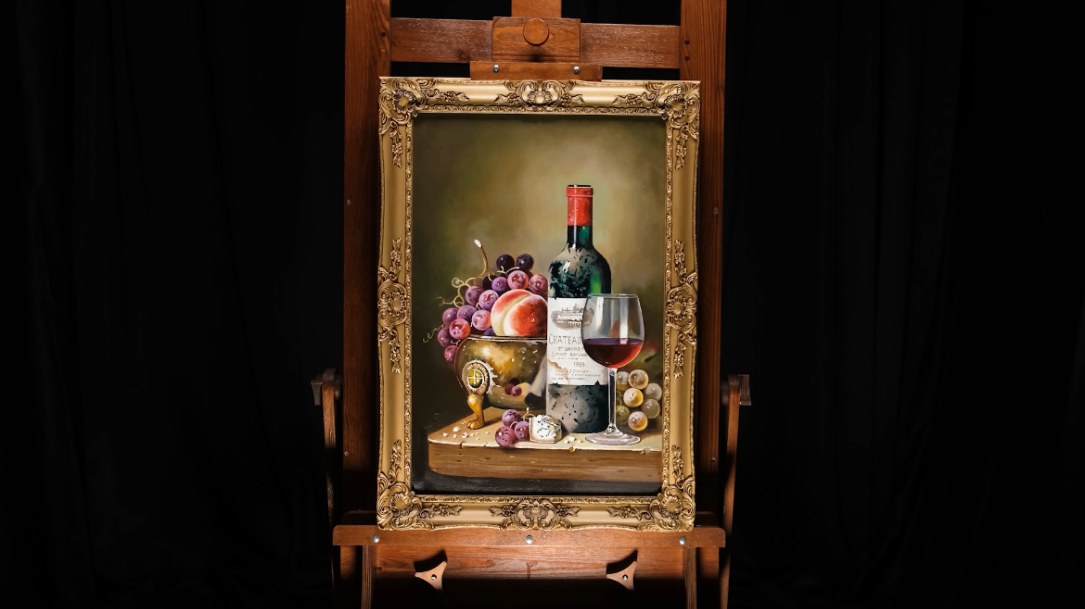 Раймонд Кэмпбелл "Винный натюрморт с фруктами”