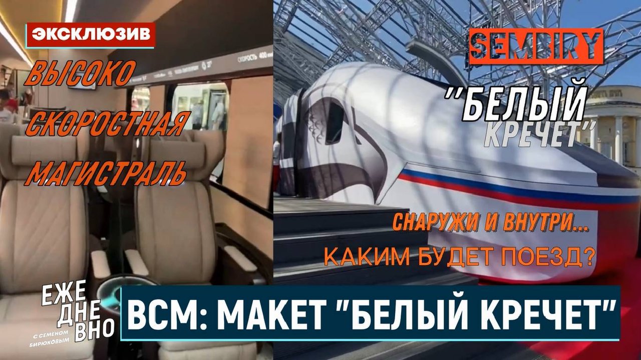 ВСМ: «БЕЛЫЙ КРЕЧЕТ». КАКИМ БУДЕТ НОВЫЙ ПОЕЗД? ЭКСКЛЮЗИВ. ЕЖЕДНЕВНО. Выпуск от 25.07.2025