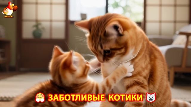 Заботливые котики спешат на помощь (195)