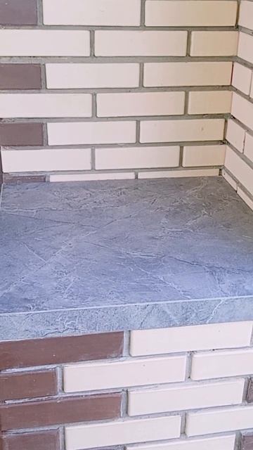 Керамогранит в зоне барбекю