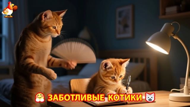 Заботливые котики спешат на помощь (194)