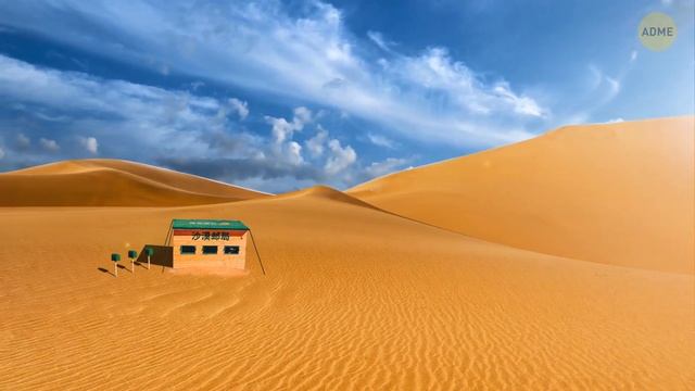 Посреди пустыни загадочным образом образовалось озеро глубиной 60 футов