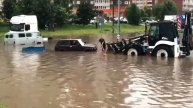 Мощный ливень затопил улицы в Обнинске