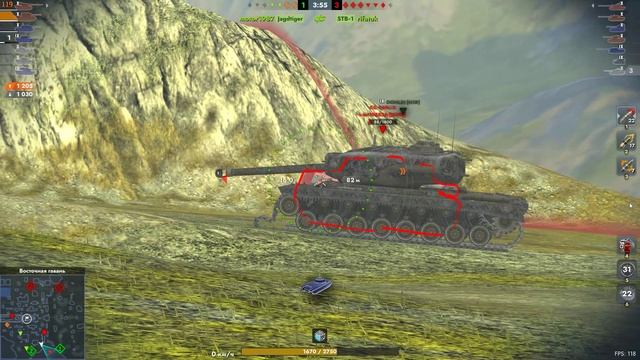 Бой на Е-100 wot blitz