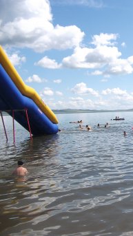 Хакасия. Палаточный лагерь Лазурный берег на озере Шира.