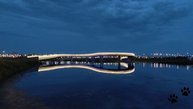 Ночная подстветка в парке Притяжение, Магнитогорск