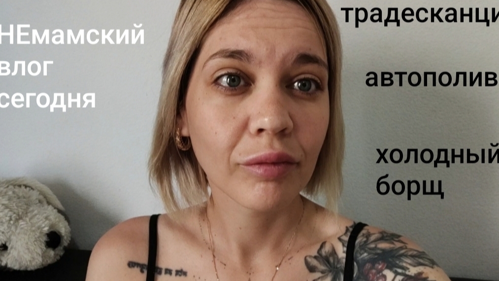 НЕмамский влог / традесканция / автополив / холодный борщ