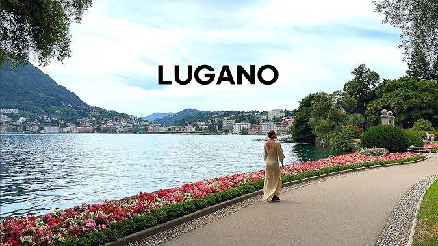 Switzerland, Lugano - Summer Walk in Stunning Lakeside Paradise