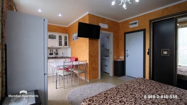 Готовые апартаменты 35 м² в Сочи  Комплекс апартаментов Меридиан  8 988 2-840-55
