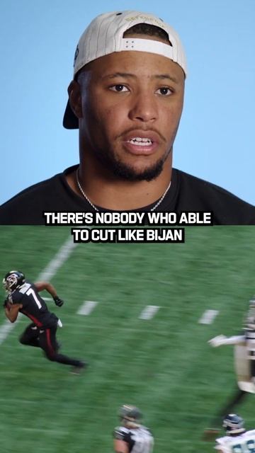 Saquon said you can argue with your mama when it comes to Bijan Robinson ️ #nfltop100