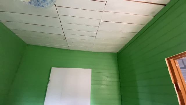 Покрасила кухню в зелёный цвет