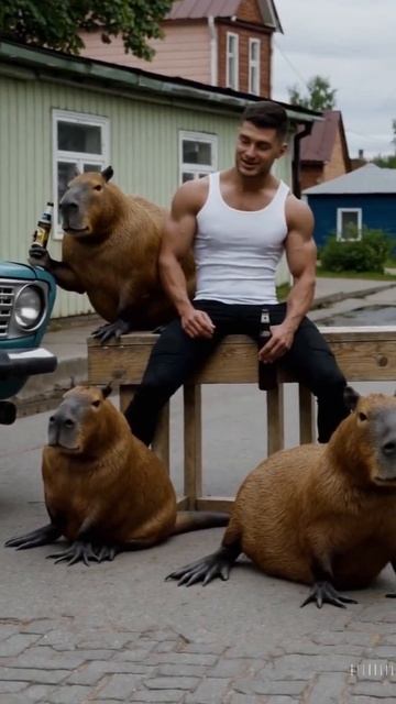 😂🔥Капибара в теме😂❤️Капибара захватила мир🔥 #капибара #смешныеживотные #смешныевидео #юмор #смех