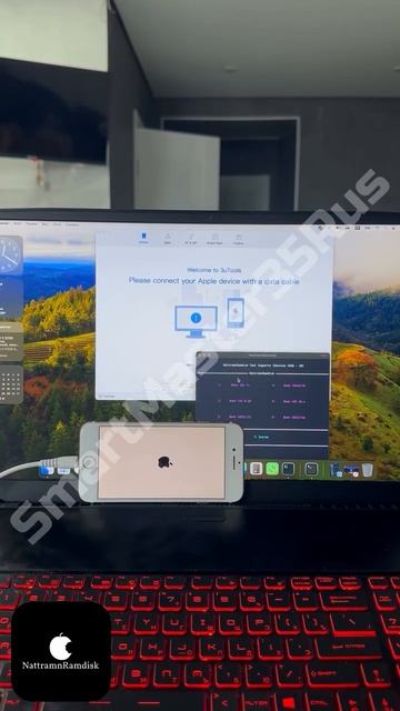 🔓 Разблокировка Обход iCloud (passcode) with sim на iPhone 7 128Gb Rose Gold 🔓