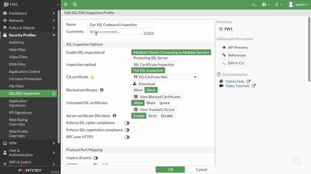 Include Profile in Firewall Policy - Fortinet NSE 4 - FortiOS 7.x _ CBT Nuggets