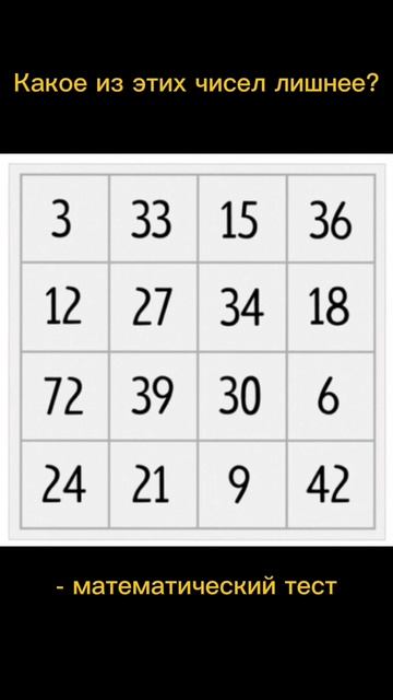 Математический тест