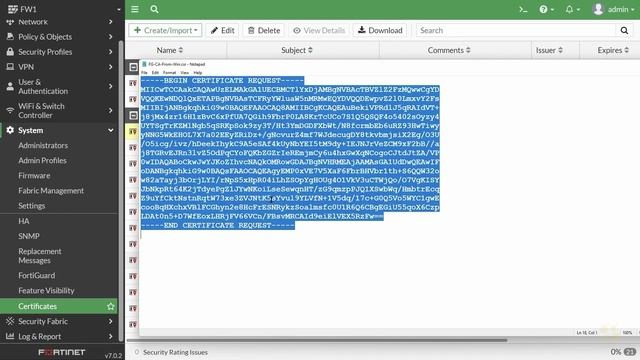 CSR on the FortiGate - Fortinet NSE 4 - FortiOS 7.x _ CBT Nuggets
