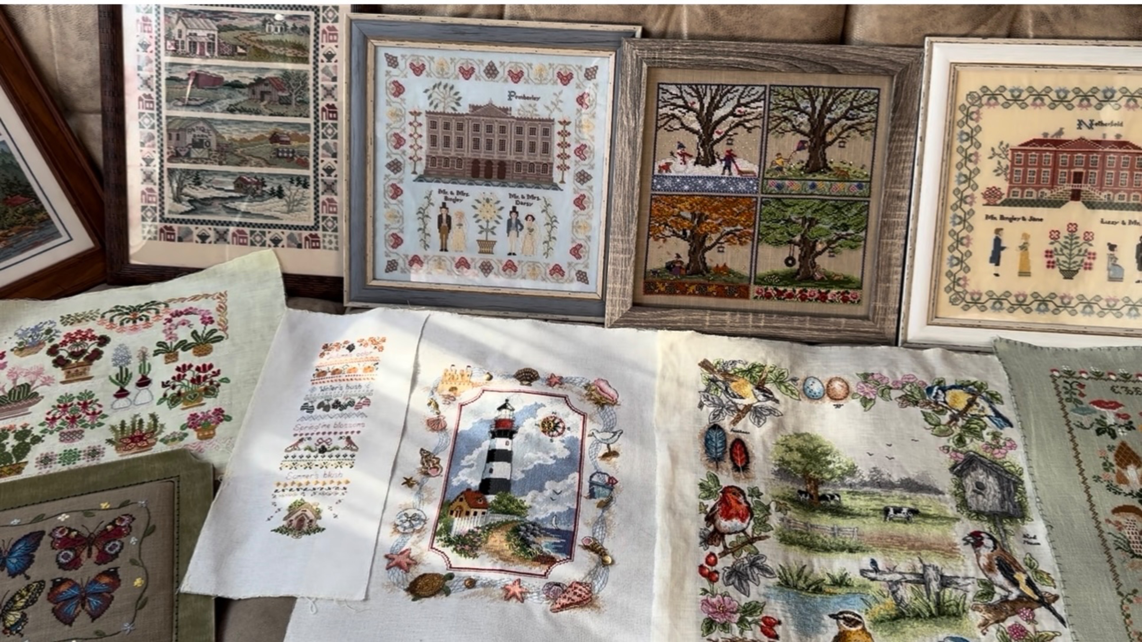 Семплеры/“Lovely In Lavender Sampler” The Sweet Heart
Tree/ Вышитые работы/Процессы/Планы/Часть 2.