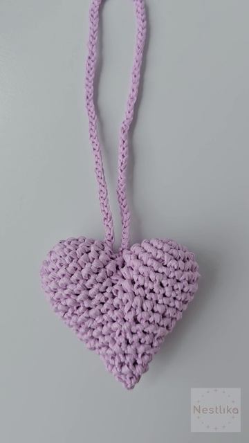💜 Эко-Сердечко из Рафии | Нежный брелок | Ручная работа