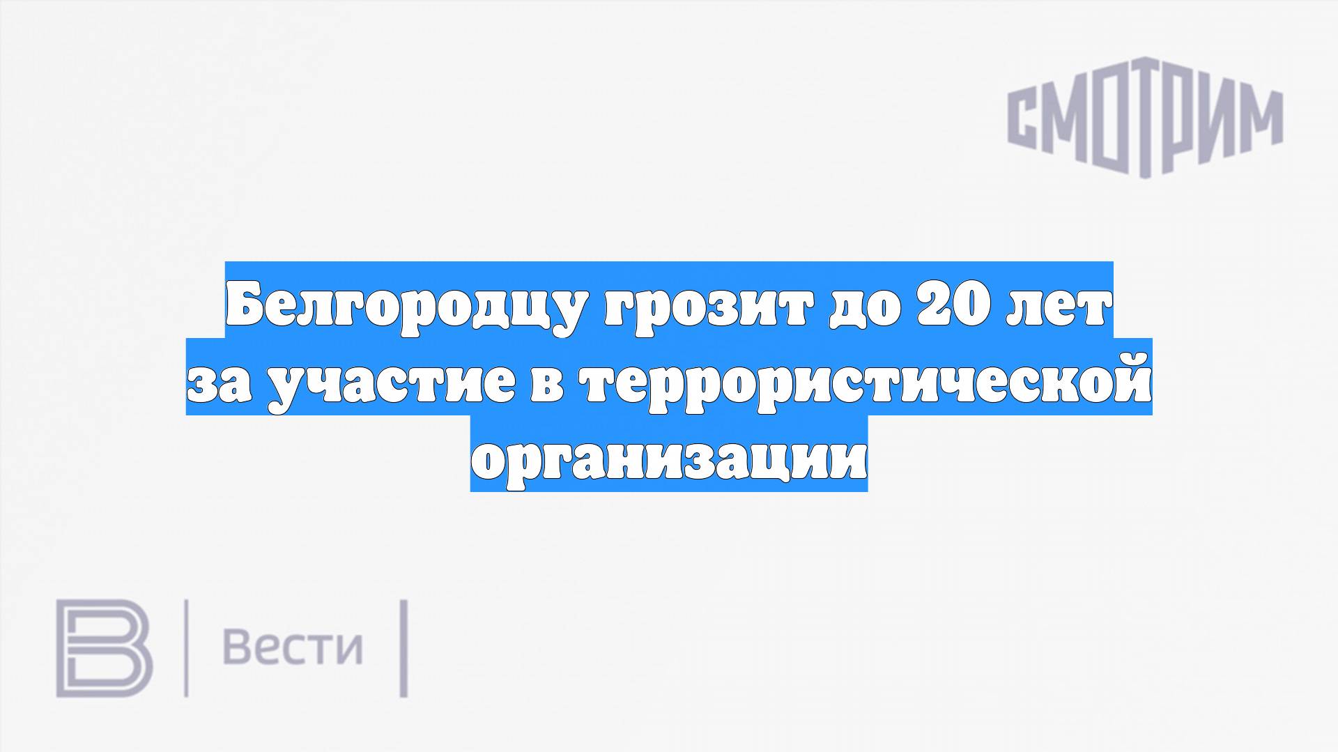 Белгородцу грозит до 20 лет за участие в террористической организации