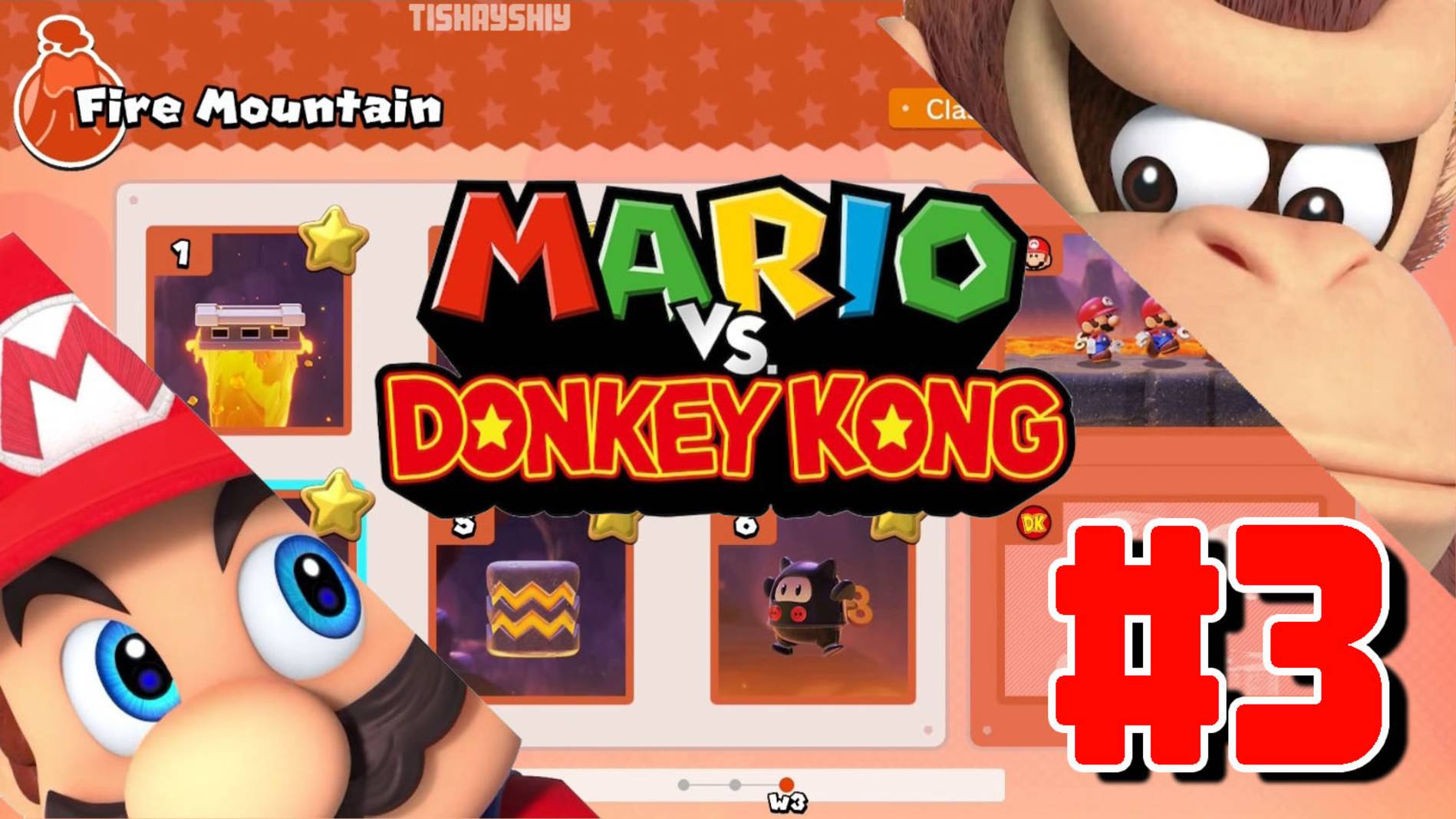 Mario vs Donkey Kong прохождение #3 Fire Mountain